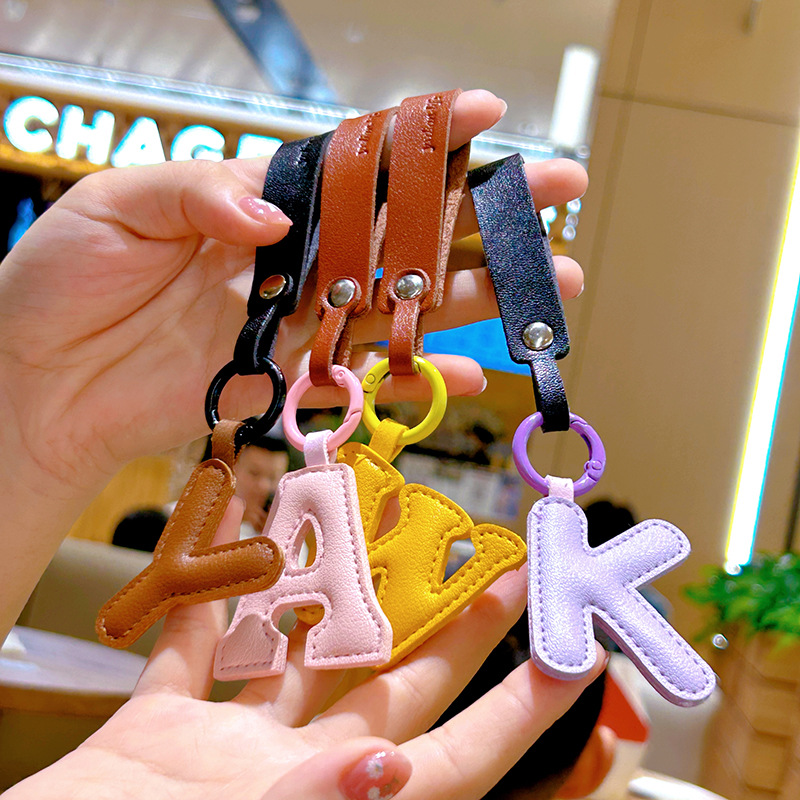 Yaratıcı PU Deri 26 Mektup Ana - Monogram Keychain Leather incelemesi ve fiyatı