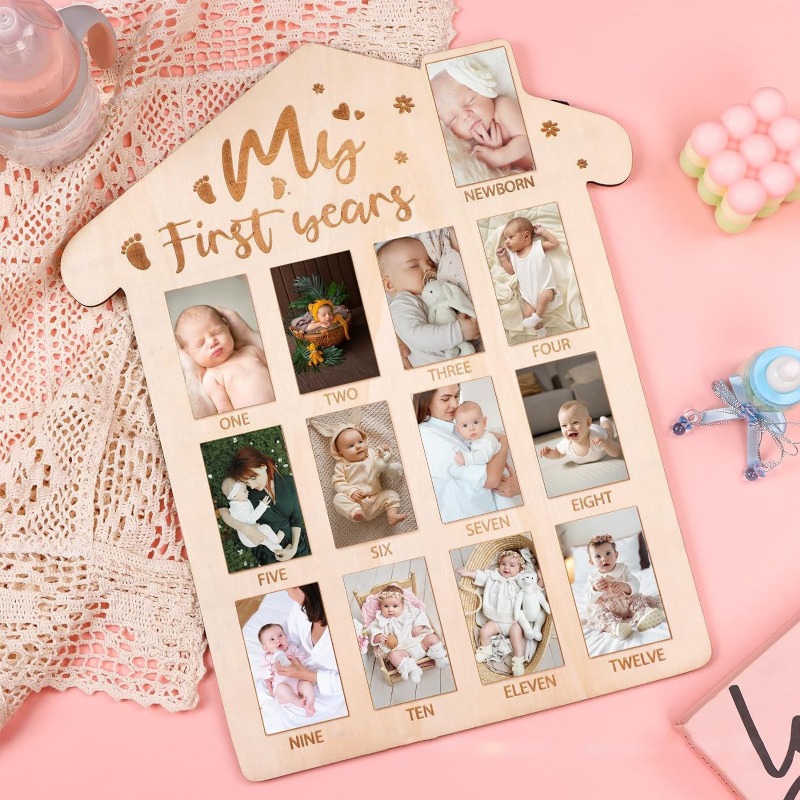 Ahşap Bebek Hatıra Fotoğraf Çe - Engraved Wood Frame incelemesi ve fiyatı