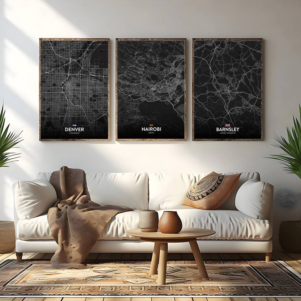 Paris Londra New York ÖZEL Şeh - Custom Map Poster incelemesi ve fiyatı
